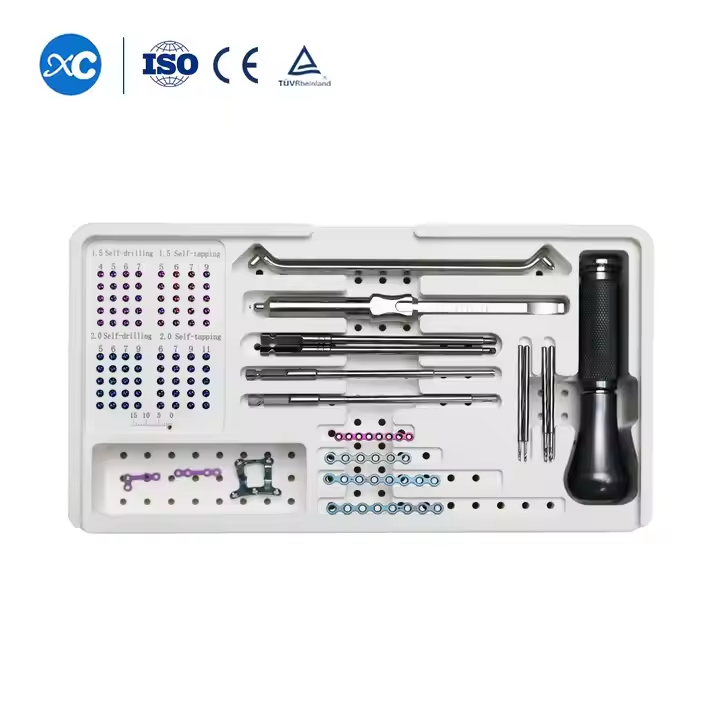 1.5/2.0mm set ng instrumento ng maxillofacial plate 