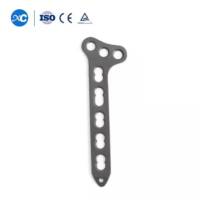 Placa de bloqueig en forma de T d'angle oblic