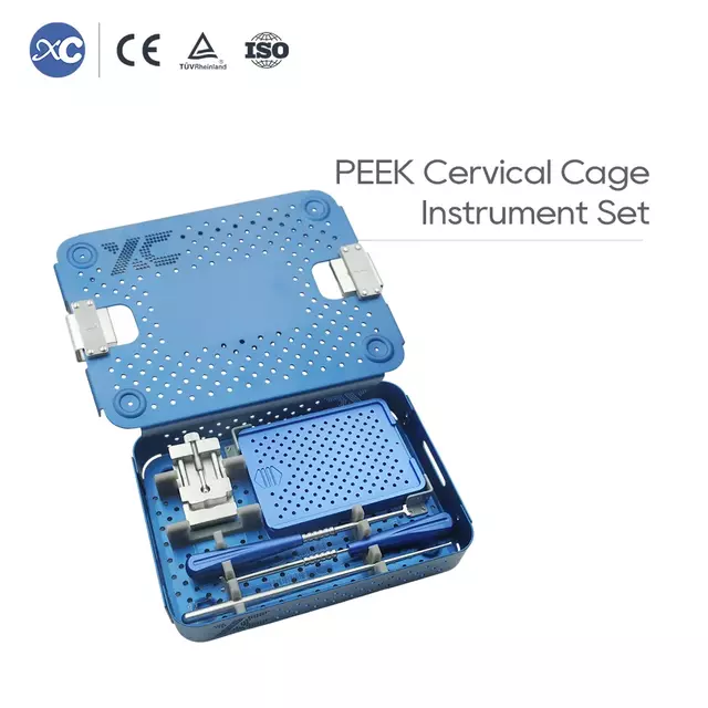 Conjunt d'instruments de g&agrave;bia cervical PEEK per a cirurgia ACDF - 1