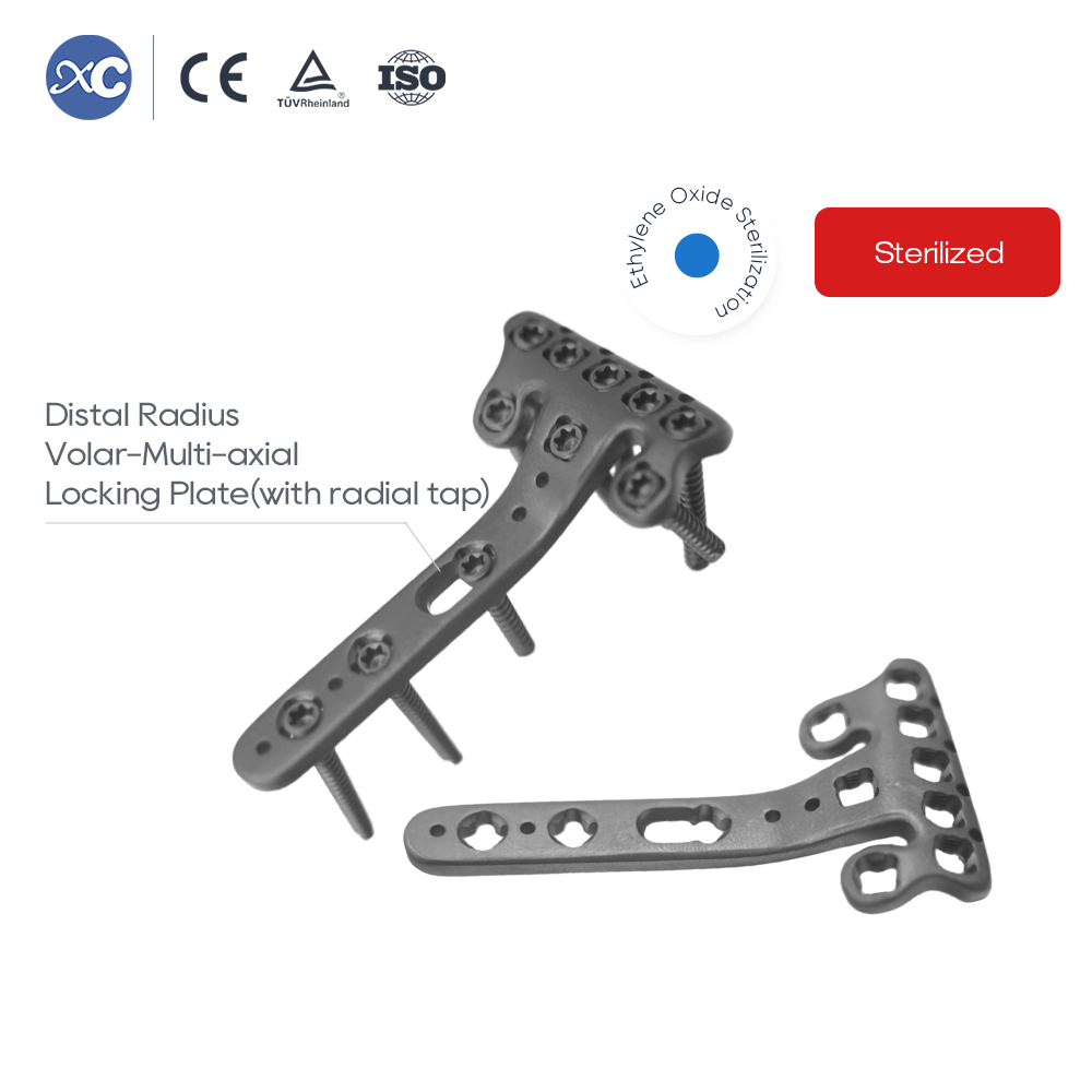 Placa de bloqueig multiaxial volar del radi distal | Implants ortop&egrave;dics de titani i fixaci&oacute; de fractures