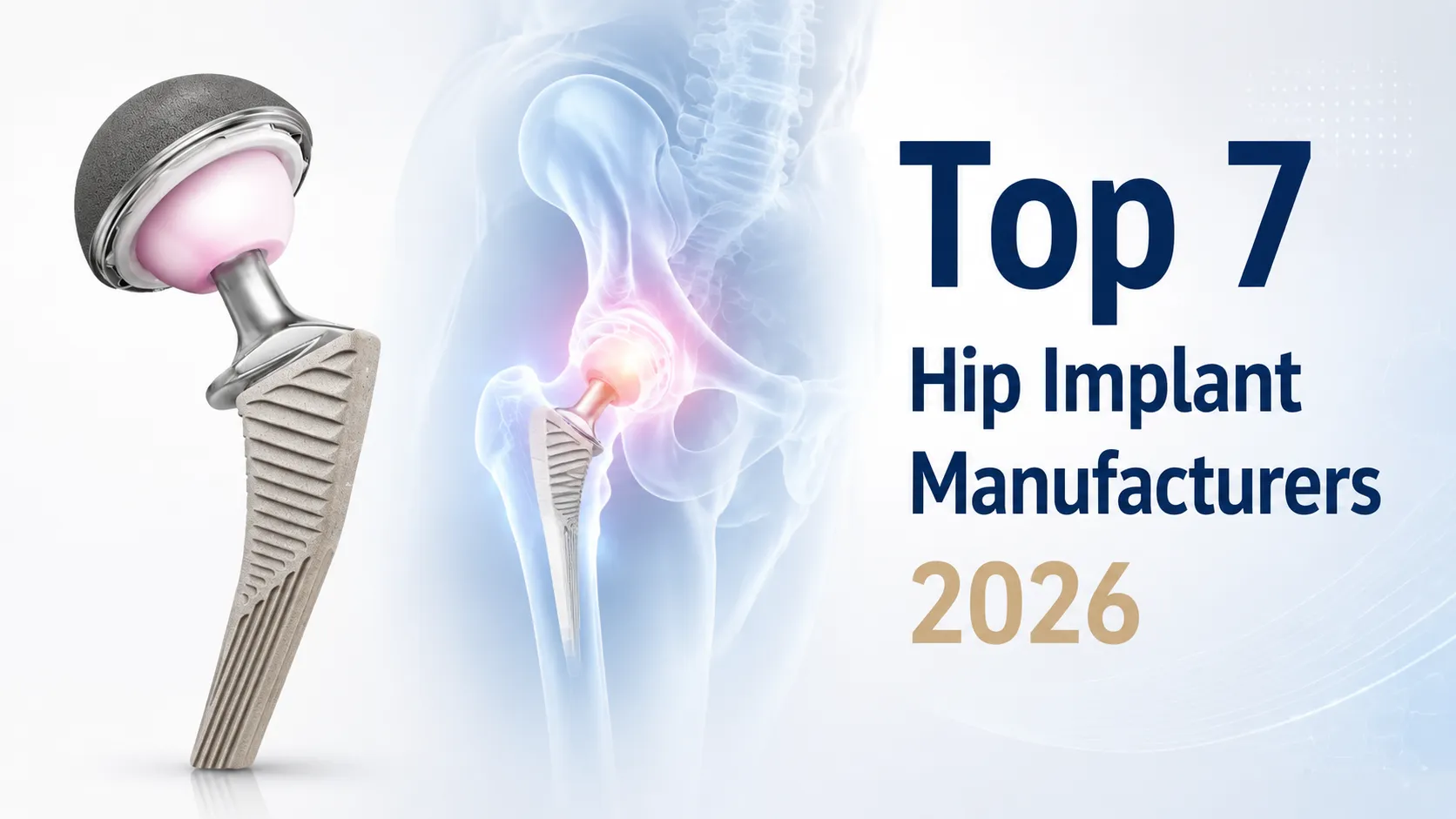 Top 7 Hersteller von H&uuml;ftimplantaten im Jahr 2026